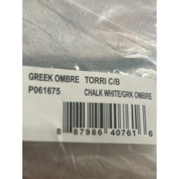 Patricia Nash Torri Leather Small Flap Crossbody Bag Greek Ombre Chalk White - Picture 6 of 8